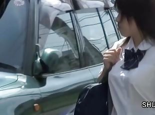 Cute Asian teen caught the attention of shuri sharking guys